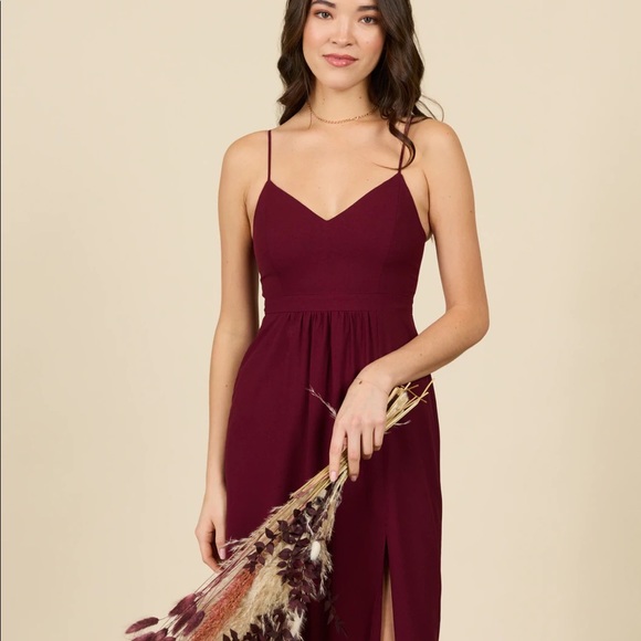Park & Fifth Valdes dress burgundy - Picture 2 of 7